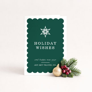 FIRMA-WEIHNACHTEN moderne minimale Schneeflocke gr Feiertagskarte
