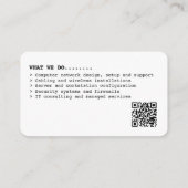 Firma zur einfachen Netzwerkinstallation Visitenkarte (Rückseite)