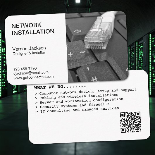 Firma zur einfachen Netzwerkinstallation Visitenkarte