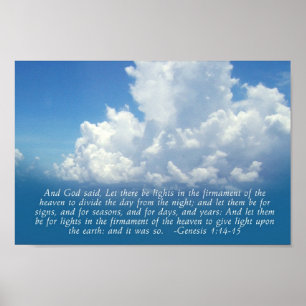 Firmament, Blue Sky Genesis 1:14-15 Print Poster