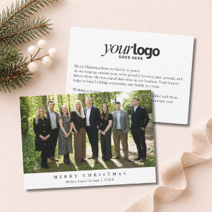 Firmas Weihnachtskarte mit Text Geschäftslogo Feiertagskarte
