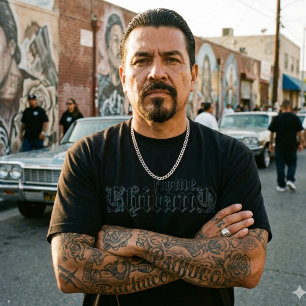 Firme Chicano-Schwarz-T-Shirt  T-Shirt