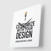 Firmen-Branded Custom Minimalistisch Personalisier Quadratische Wanduhr (Winkel)
