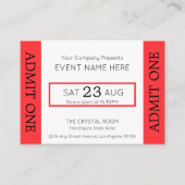 Firmen-Event-Ticket Konzert-Einlasskarte Einladung (Vorderseite)