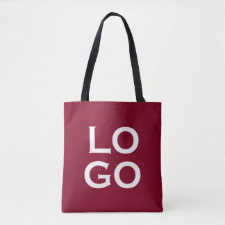 Firmen- oder Geschäftslogo auf Burgunderrot Tasche