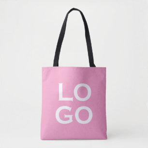 Firmen- oder Geschäftslogo auf Rosa Tasche