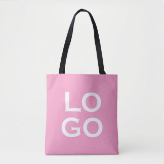 Firmen- oder Geschäftslogo auf Rosa Tasche