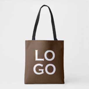 Firmen- oder Geschäftslogo auf Schokoladenbraun Tasche