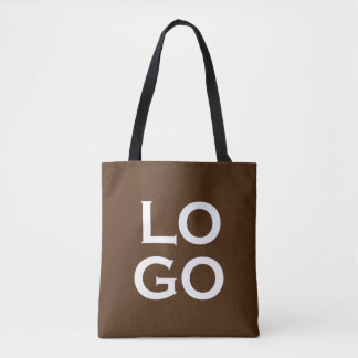 Firmen- oder Geschäftslogo auf Schokoladenbraun Tasche