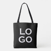 Firmen- oder Geschäftslogo auf Schwarz Tasche (Rückseite)