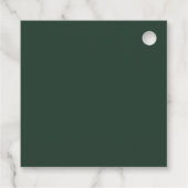 Firmen- oder Geschäftslogo auf Waldgrün Geschenkanhänger (Rückseite)