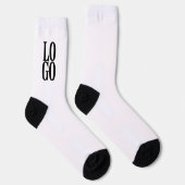 Firmen- oder Geschäftslogo auf Weiß Socken (Rechts)