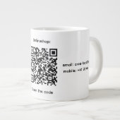 Firmen-QR-Code-Spezialtasse Jumbo-Tasse (Vorderseite Rechts)