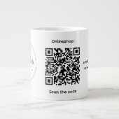 Firmen-QR-Code-Spezialtasse Jumbo-Tasse (Vorderseite)
