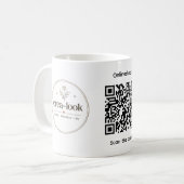 Firmen-QR-Code-Tasse Kaffeetasse (Vorderseite Links)