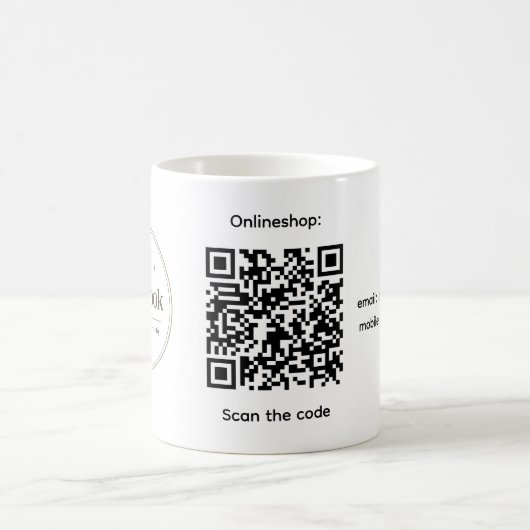 Firmen-QR-Code-Tasse Kaffeetasse (Mittel)