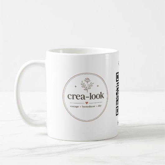 Firmen-QR-Code-Tasse Kaffeetasse (Links)