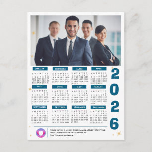 Firmen-QRCODE-Kalender Geschäftslogo Feiertagspostkarte
