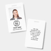 Firmen-Sicherheitsausweis mit Mitarbeiterfoto Ausweis (Vorder- & Rückseite)