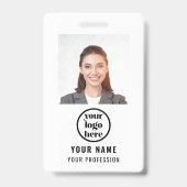 Firmen-Sicherheitsausweis mit Mitarbeiterfoto Ausweis (Vorderseite)