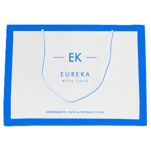 Firmen-Tasche mit Monogramm und Firmendetails Große Geschenktüte