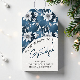 Firmen-Weihnachts-Gratitude-Blauer Weihnachtsstern Geschenkanhänger