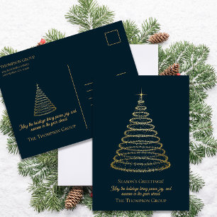 Firmen-Weihnachtsbaum-Geschäftsgruß Feiertagspostkarte