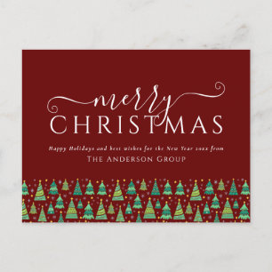 Firmen-Weihnachtsbäume Feiertagspostkarte