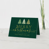 Firmen-Weihnachtsbäume Geschäft Logo Gold (Vorderseite)