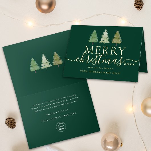 Firmen-Weihnachtsbäume Logo Gold