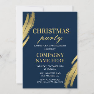 Firmen-Weihnachtsfeier-Einladungen Navy Einladung
