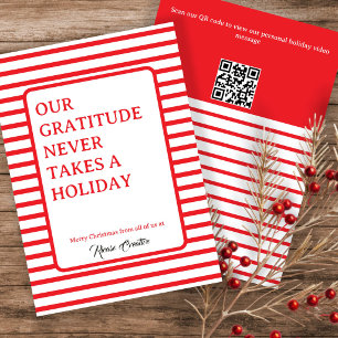 Firmen-Weihnachtsfest mit personalisiertem QR-Code Feiertagskarte