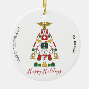 Firmen-Weihnachtsgrüße der Medizin Keramik Ornament