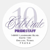 Firmenadressen Runder Aufkleber (Vorderseite)