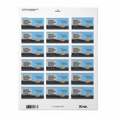 Firmenadressschild wechseln adressaufkleber (Vorne)