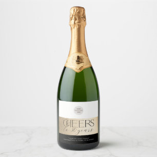 FIRMENANNIVERSARY - elegantes Business-Gold Schaumweinetikett