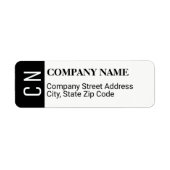 Firmenanschrift mit Namen und Initialen (Vorne)