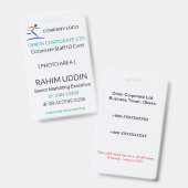 Firmenausweis | Mitarbeiterfoto – Dienstausweis Ausweis (Vorder- & Rückseite)