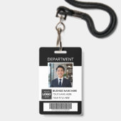 Firmenbarcode und Logo Geschäft Ausweis (Vorderseite mit Lanyard)