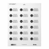 Firmenbenutzerdefiniertes Logo mit 4 Adresszeilen Adressaufkleber (Vorne)