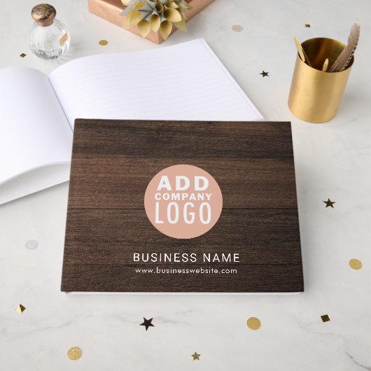 Firmenbesucher von Unternehmen mit kundenspezifisc Gästebuch (Vorderseite Offen)