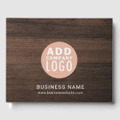 Firmenbesucher von Unternehmen mit kundenspezifisc Gästebuch (Vorderseite)