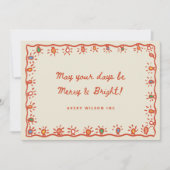 Firmenbüro Doodle Christmas Lights Foto Feiertagskarte (Vorderseite)