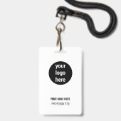 Firmenbüro - Logo für die Mitarbeitererkennung Ausweis (Vorderseite mit Schlüsselband)