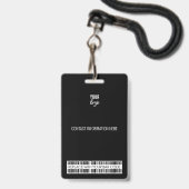 Firmenbüro - Logo für die Mitarbeitererkennung Ausweis (Rückseite mit Lanyard)