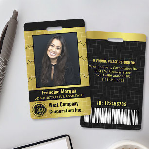 Firmenbüro Mitarbeiter Benutzerdefiniertes Foto Ba Ausweis