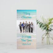 Firmenbüro Weihnachten Gruß Strand Szene (Stehend Vorderseite)