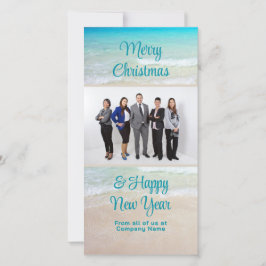 Firmenbüro Weihnachten Gruß Strand Szene