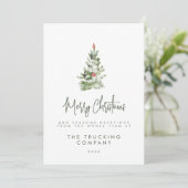 Firmencheques zu Weihnachten Einladung (Stehend Vorderseite)