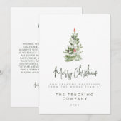 Firmencheques zu Weihnachten Einladung (Vorne/Hinten)